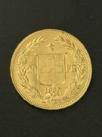 Goldmünze RAR 20-er 1889 jg Helvetia