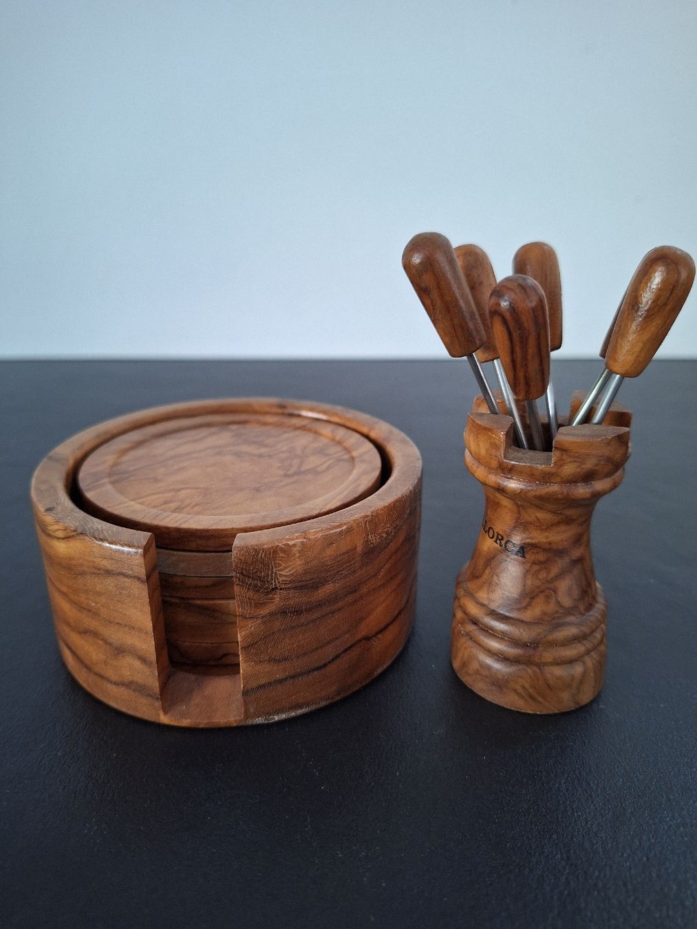 Holzartikel: Handgemachtes Apéro-Set aus Olivenholz – Gebraucht aus Steinhausen von togoraul123 2