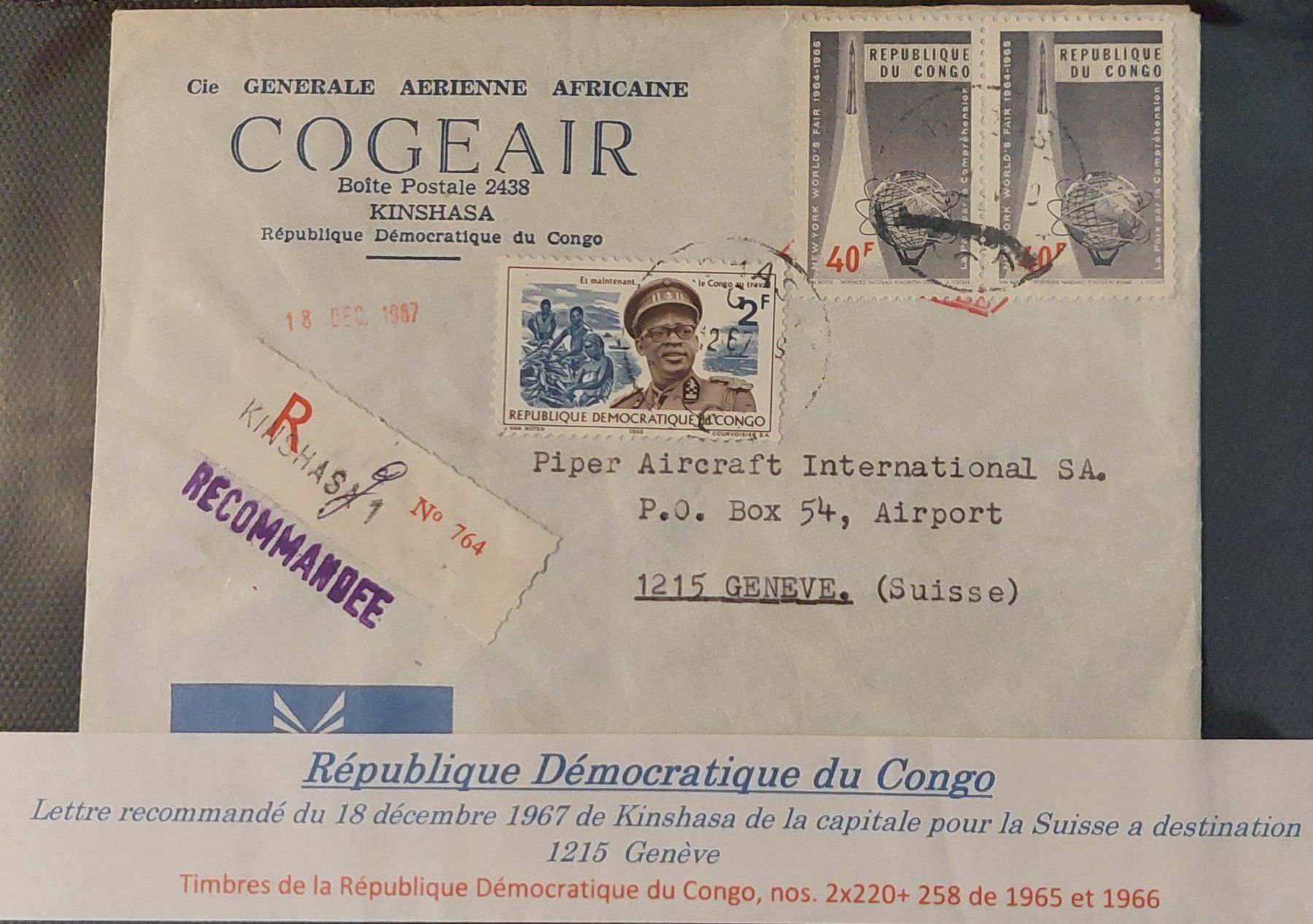 Alle Briefmarken: Congo, 69 timbres et 5 enveloppes – Gebraucht aus Saillon von picav 2