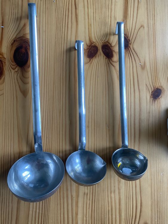 Joyangy 3-tlg. Suppenkellen-Set Aus Edelstahl - 28 Ml Servierlöffel Mit Haken Für Küche & Gastronomie