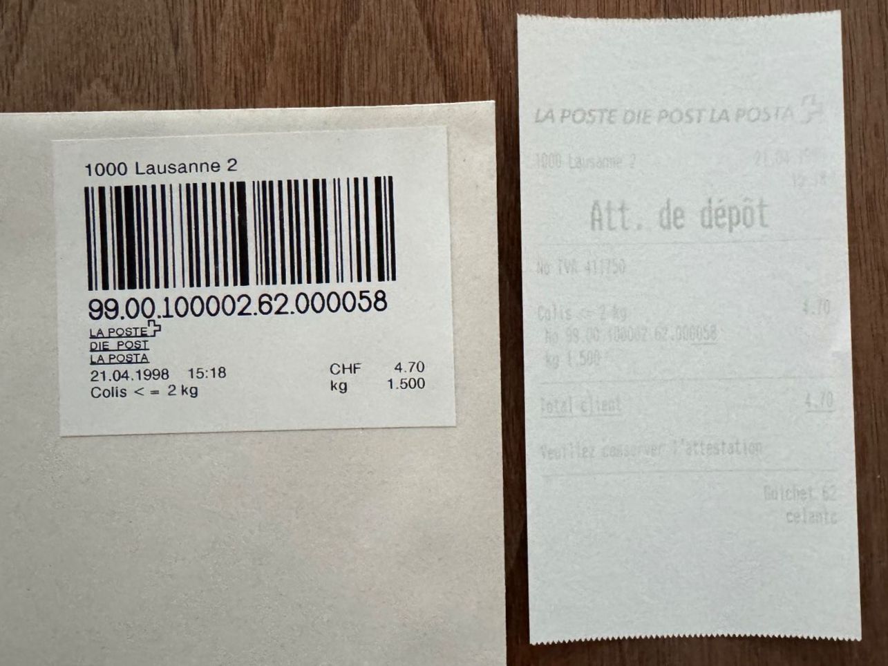 Alle Briefmarken: Entwicklung Paketbarcode in der Testphase, SFS 10, AFS 1, – Gebraucht aus Jegenstorf von lemur 3