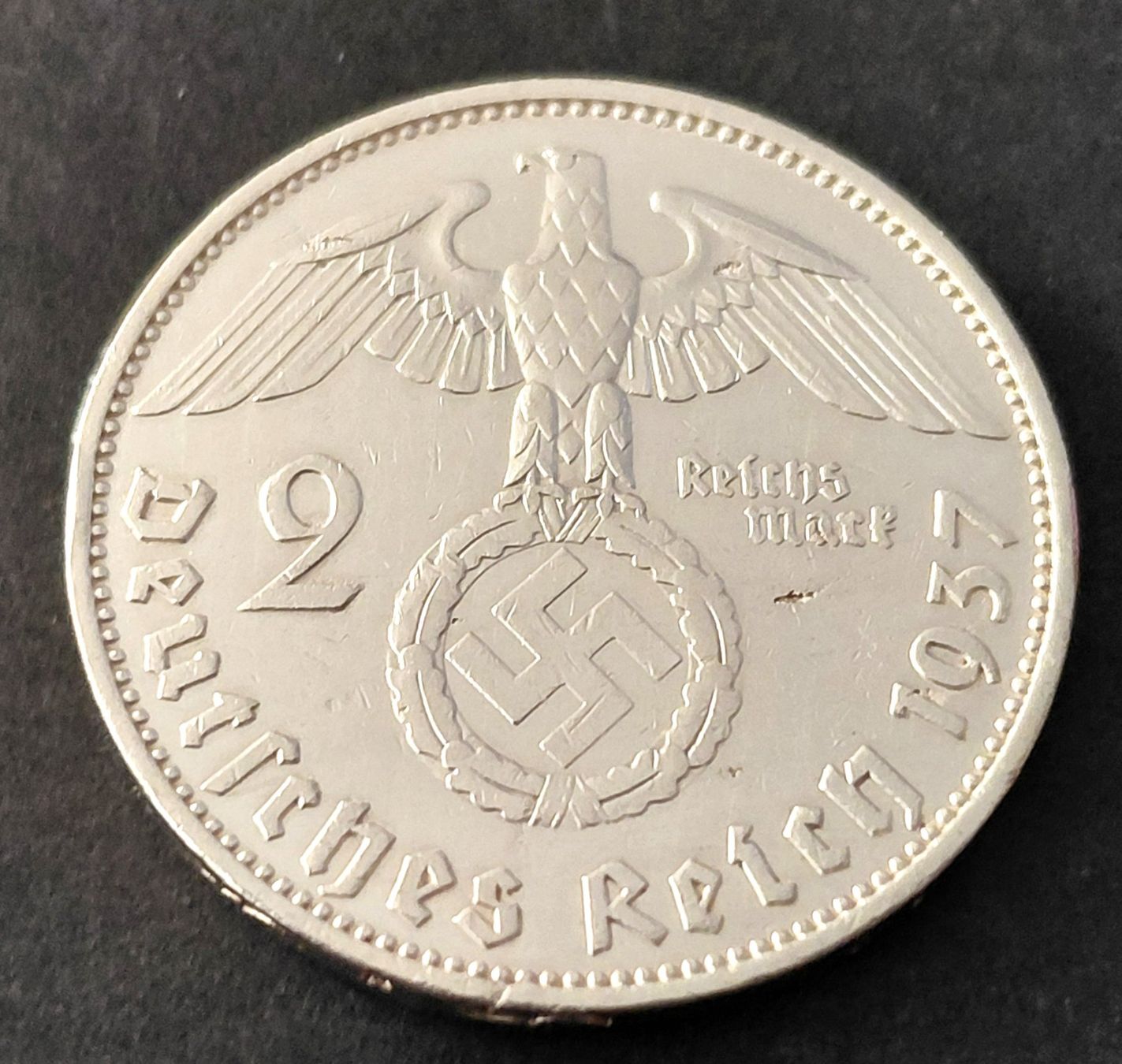 Alle Münzen: Deutsches Reich - 2 Reichsmark 1937 E – Gebraucht aus Ebikon von smartbox