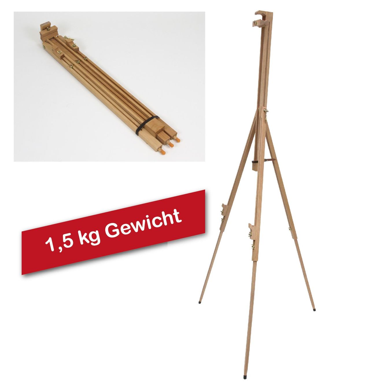 Cavalletti: Feldstaffelei Presenter Holz XL SIENA – Nuovo e nell'imballaggio originale da Escholzmatt venduto da crazyteam
