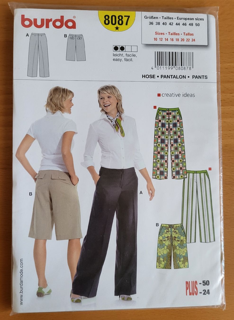 Cartamodelli: Schnittmuster Burda 8087 Hose Grösse 36-50 – Nuovo e nell'imballaggio originale da Winterthur venduto da Baer49