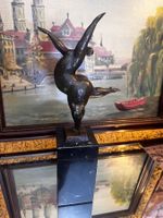 Traumhafte Interessante Dame Bronze Figur