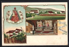 Litho Mariastein, Kloster, Aussen- und I