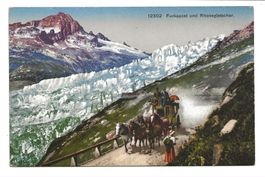 Furkapost (UR/VS) Postkutsche - Rhonegletscher - um 1915