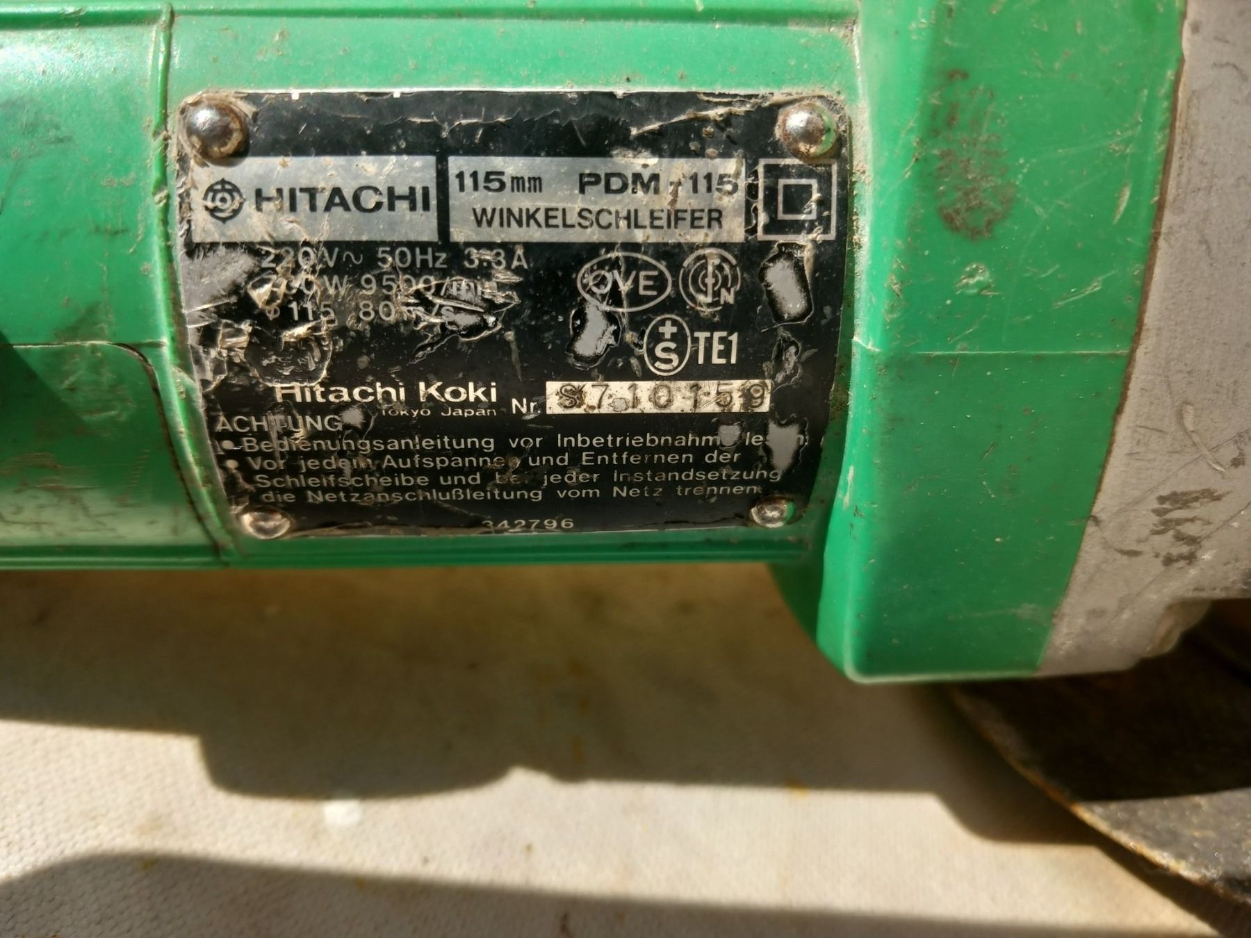 Hitachi Smerigliatrici & Lucidatrici: Winkelschleifer Hitachi PDM-115 – Usato da Rheinau venduto da profitronic.shop 3