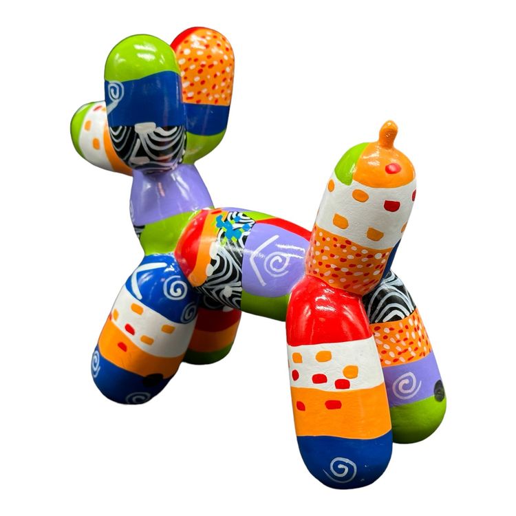 Sculptures de Chien En Forme de Ballon D'art Graffiti Coloré