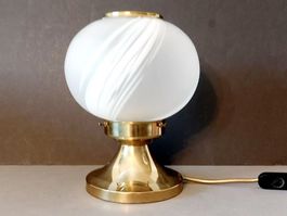 Vintage Design Tischlampe Tulpenfuss Glas (Stil Murano Flos)