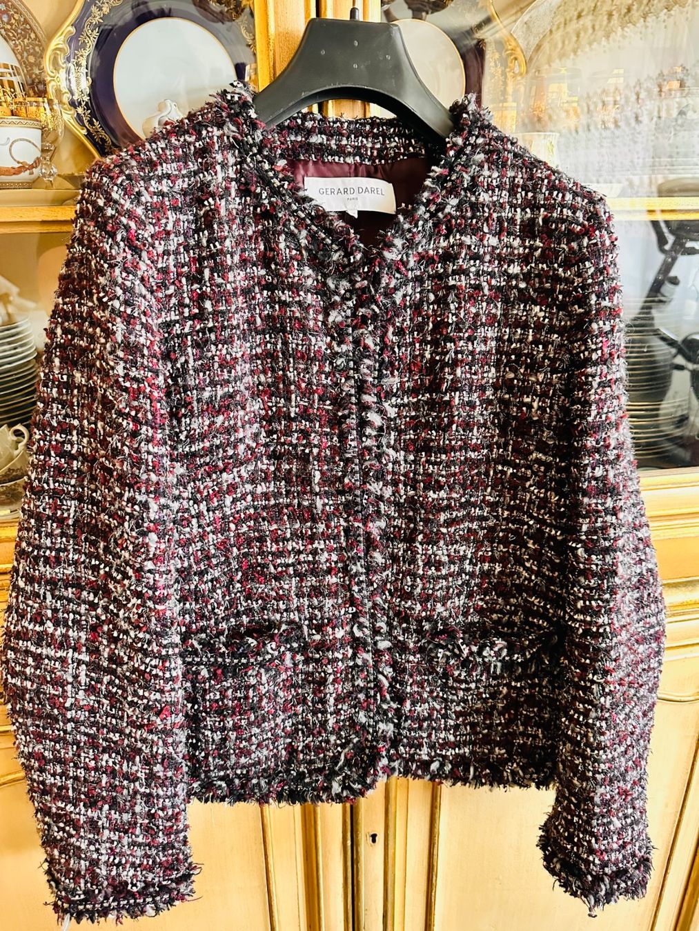 Gérard Darel Giacche: Gerard Darel Tweed Jacket blazer wool blend fully lined – Usato da Genève venduto da Mycollection