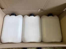 6 Stk. neue 10 Liter Kanister, UN, weiss
