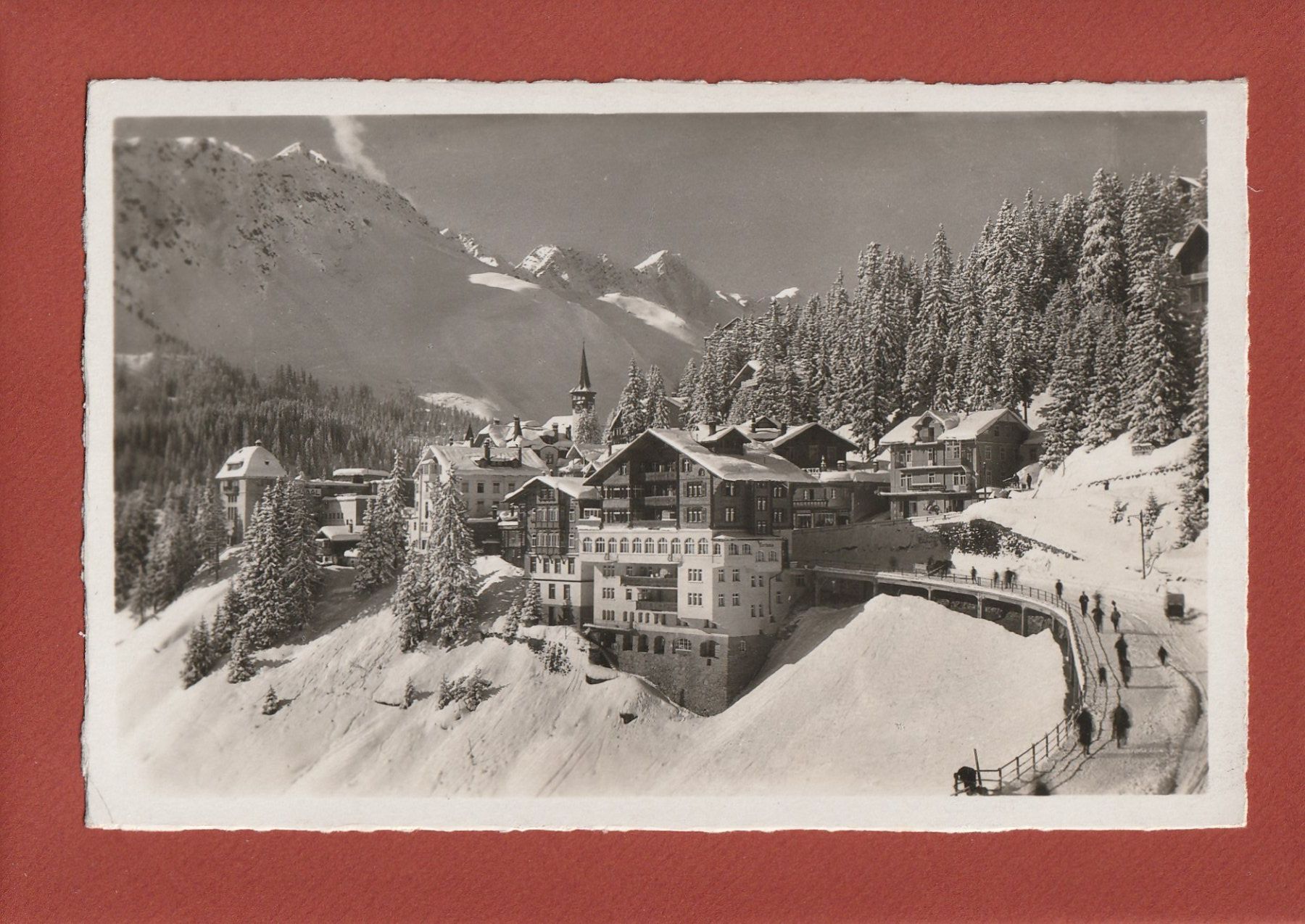 Ansichtskarten: Ansichtskarte Arosa Dorf Winterlandschaft – Gebraucht aus Würenlingen von wetroki