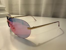 Christian Dior Sonnenbrille Vintage, Pilot, Goldrand 52