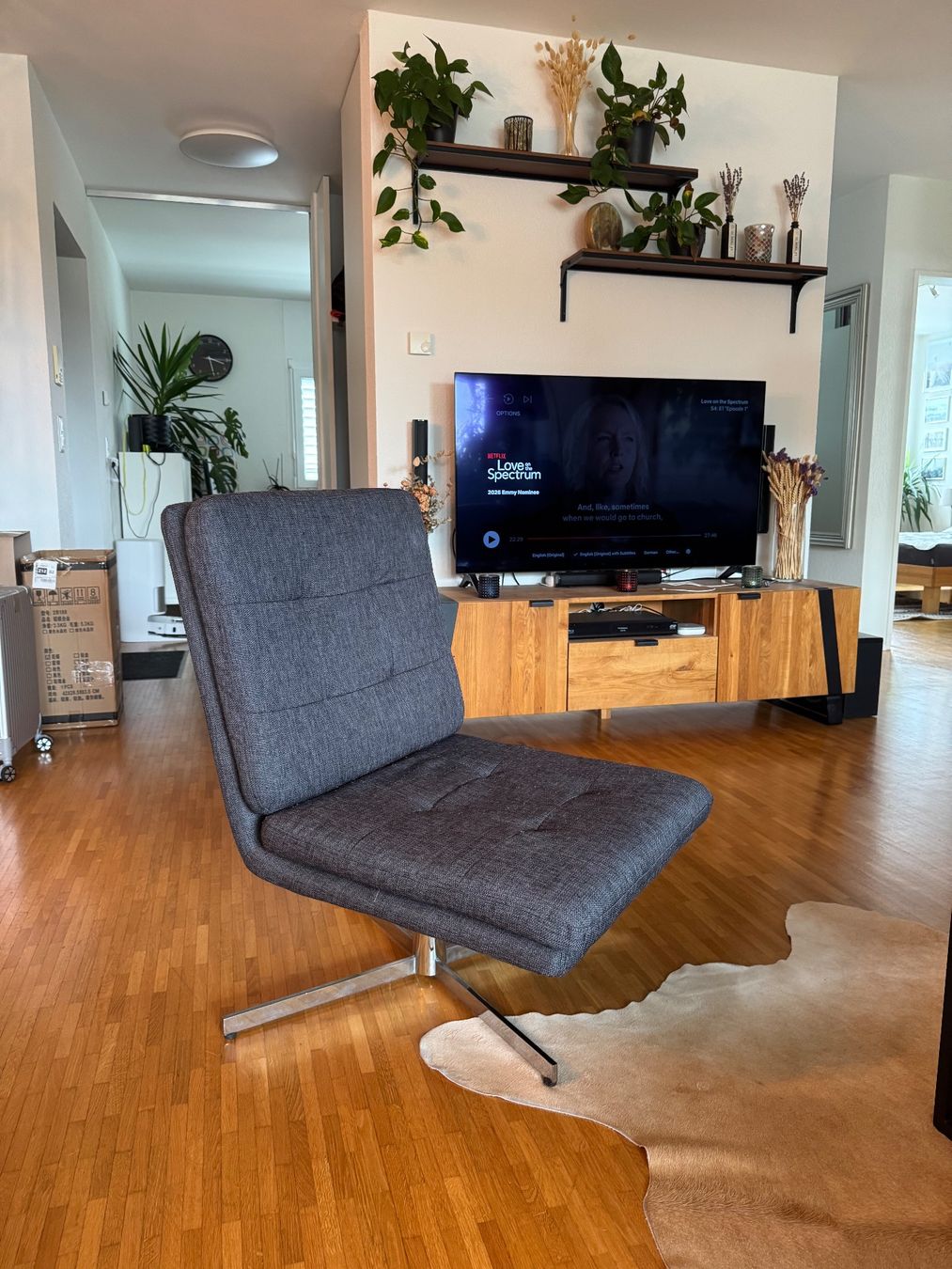 Fauteuils: Bequemer Drehsessel in Anthrazit – D'occasion à Solothurn par flo_27sl 1