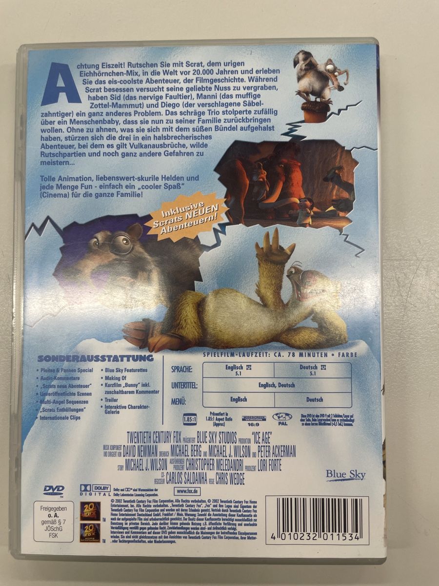 Tutti i DVDs: Ice Age DVD - Otto spricht Sid – Usato da Therwil venduto da rubininio 1