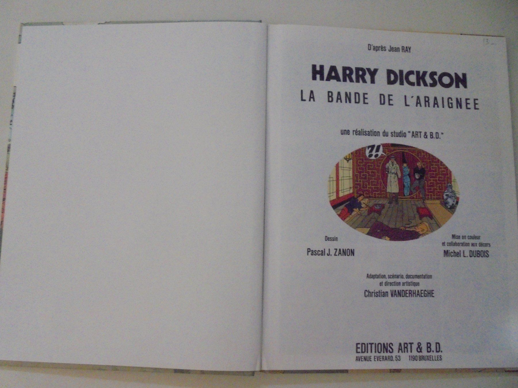 Fumetti: Harry Dickson " 1) la bande de l'araignée " E. O  excellent – Usato da Eclépens venduto da Consuelo 3