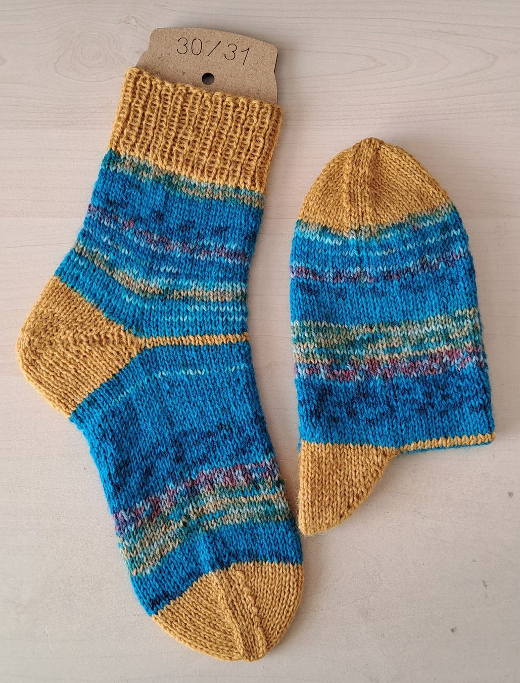 Calze per bambini: Handgestrickte Kindersocken_13, Gr. 30/31 – Nuovo e nell'imballaggio originale da Romanshorn venduto da Octa27
