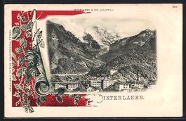 Interlaken, Teilansicht und die Jungfrau
