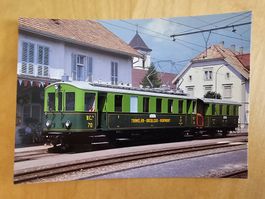 Postkarte Jurabahn CJ Triebwagen BCe 2/4 70