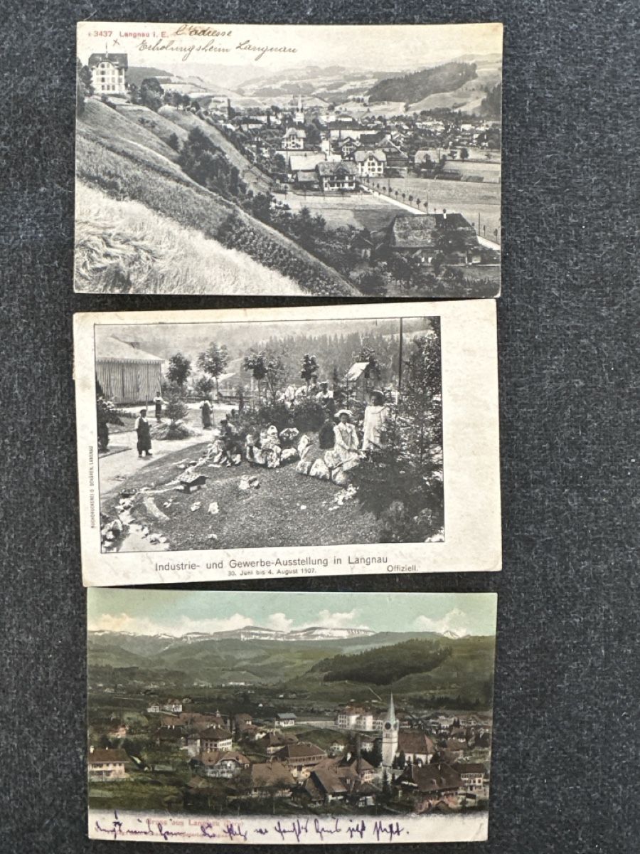 Cartoline postali: 3 AK Langnau im Emmental – Usato da Wettingen venduto da OttoNeuerName