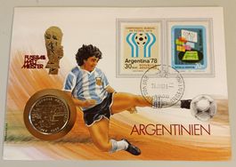 Numisbrief Fussball-Weltmeister Argentinien 1990 ab 1 Fr. !!