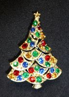 60s Weihnachts - Brosche – Tannenbaum