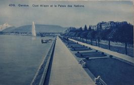 GENÈVE - Quai Wilson et le Palais des Nations