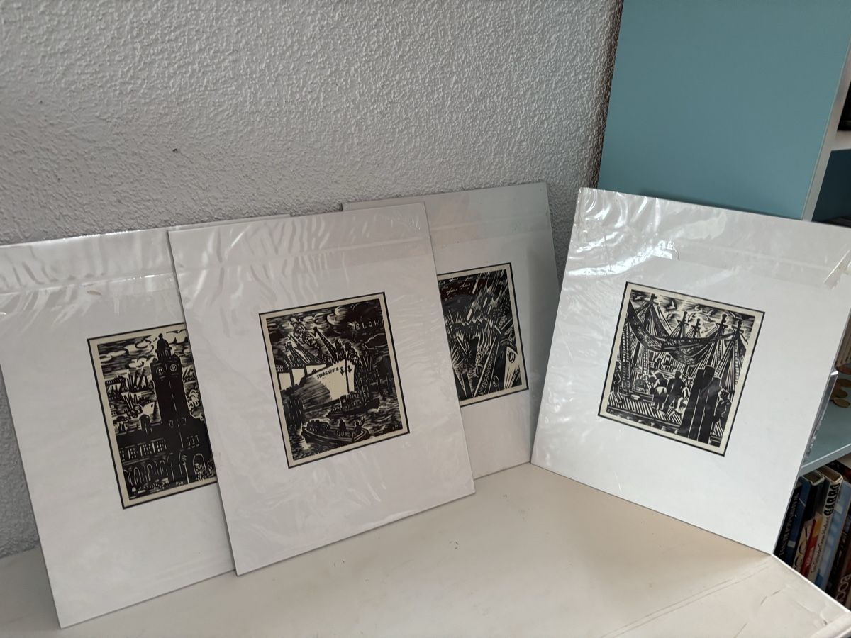 Xilografie: 4 Holsschnitte FRANS MASEREEL ( 1889 - 1972) – Nuovo (secondo la descrizione) da Biel/Bienne venduto da CuriousCat 8