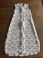 Kinderschlafsack ärmellos weiss blau neuwertig