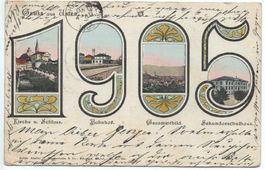 Gruss aus USTER 4 Bilder Jahreszahl 1905 - Ed. Guggenheim