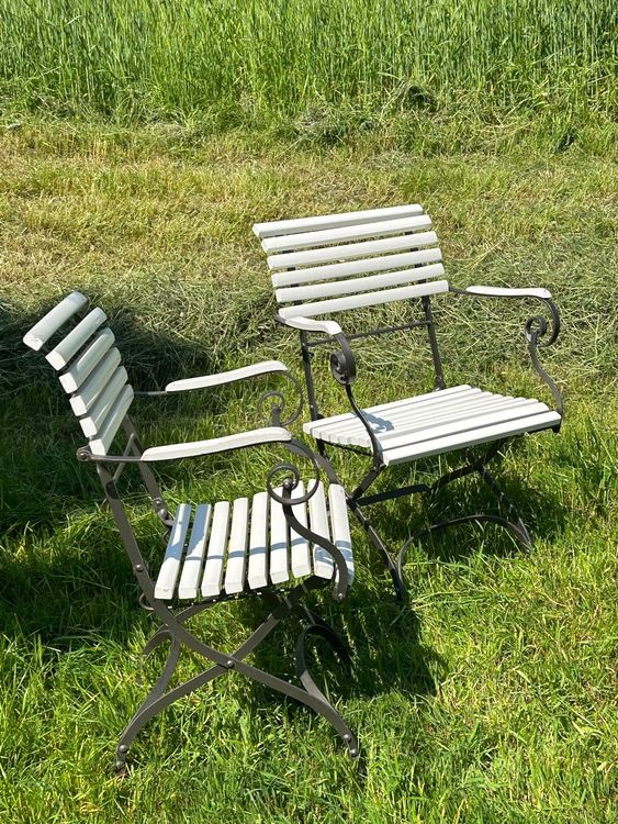 2 Vintage Gartenstühle Klappsessel Biergartenstühle Kaufen auf Ricardo