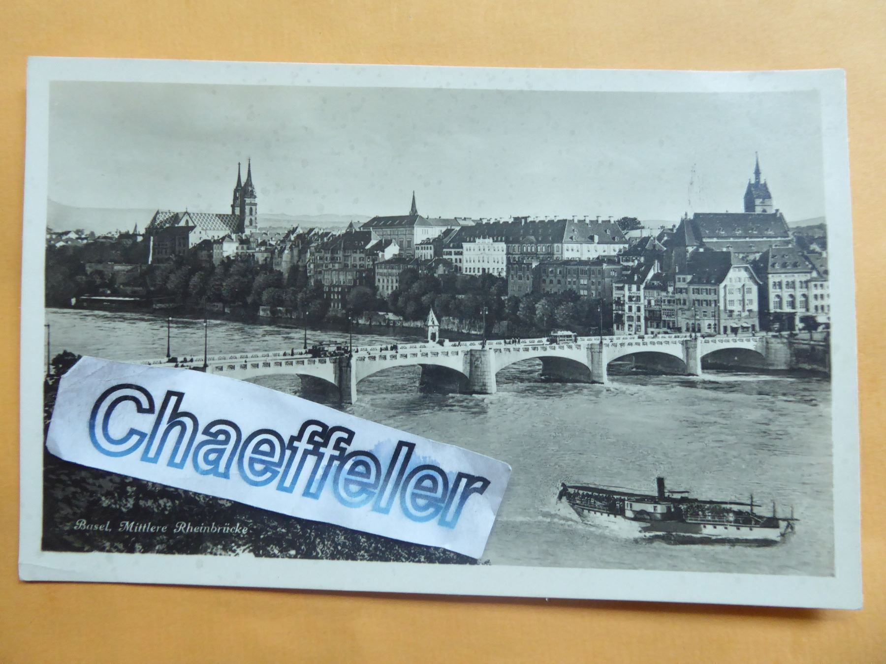 Cartes postales: 1931  Basel, Mittlere Rheinbrücke. – D'occasion à Zürich par Chaeffeler