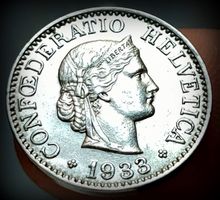 SCHWEIZ 10 RAPPEN 1933 VORZ.