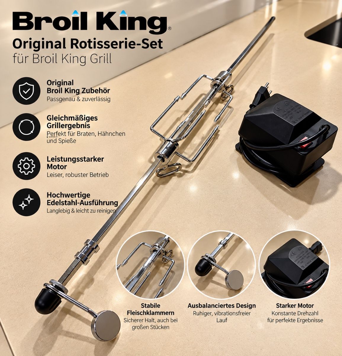 Grils: Universal Drehspießset BroilKing – Neuf avec emballage d'origine à Luterbach par tomxvi_99
