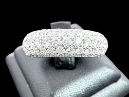 Pavé-Diamanten 3.6c Alliance Stil WG 18k Ring Gr. 48 *S1811