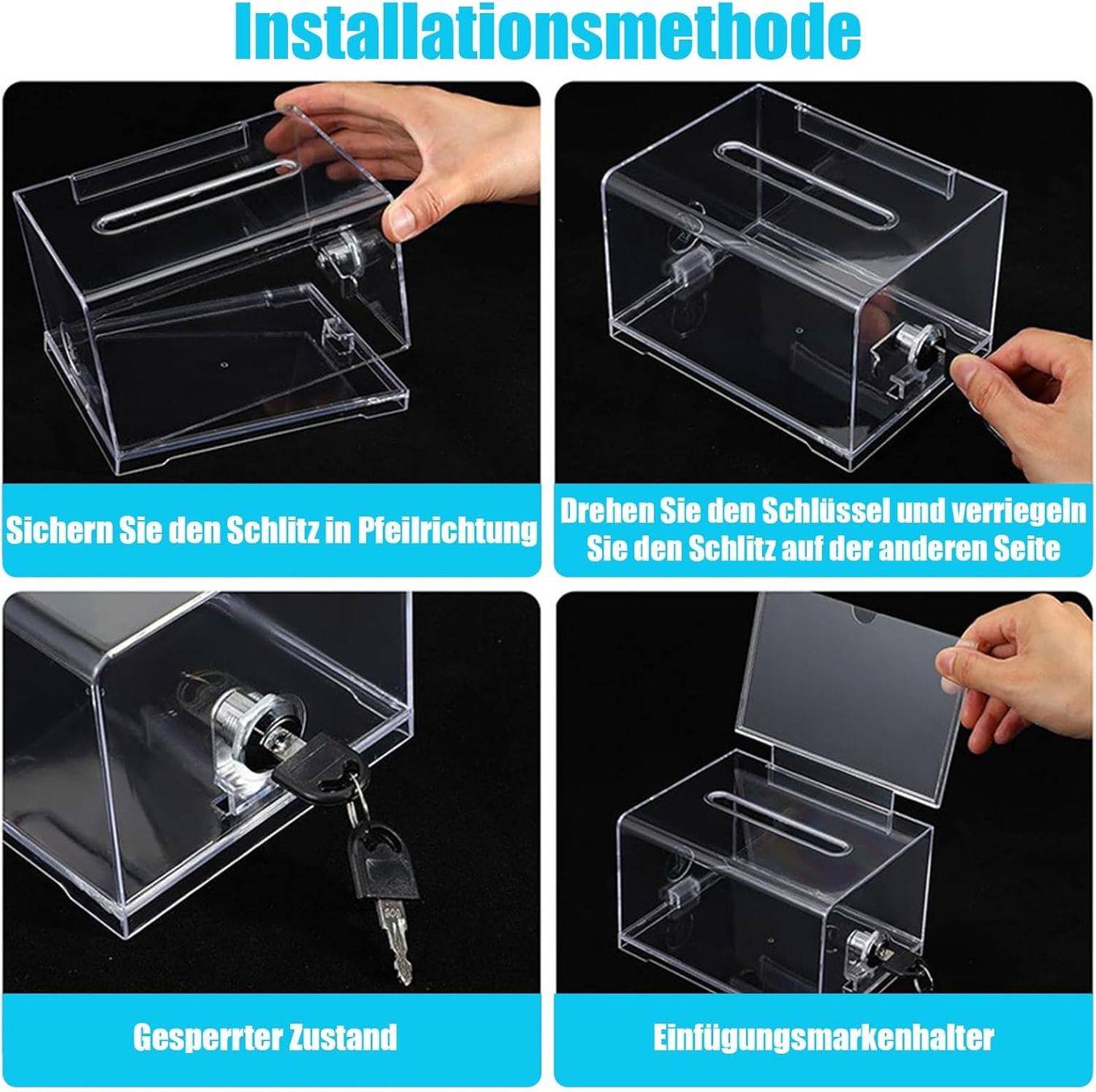 Casseforti: Abschließbar, Kommentarbox mit Einstecktafel, Kommentarbox – Nuovo e nell'imballaggio originale da Bülach venduto da StoreInShopSwiss 3