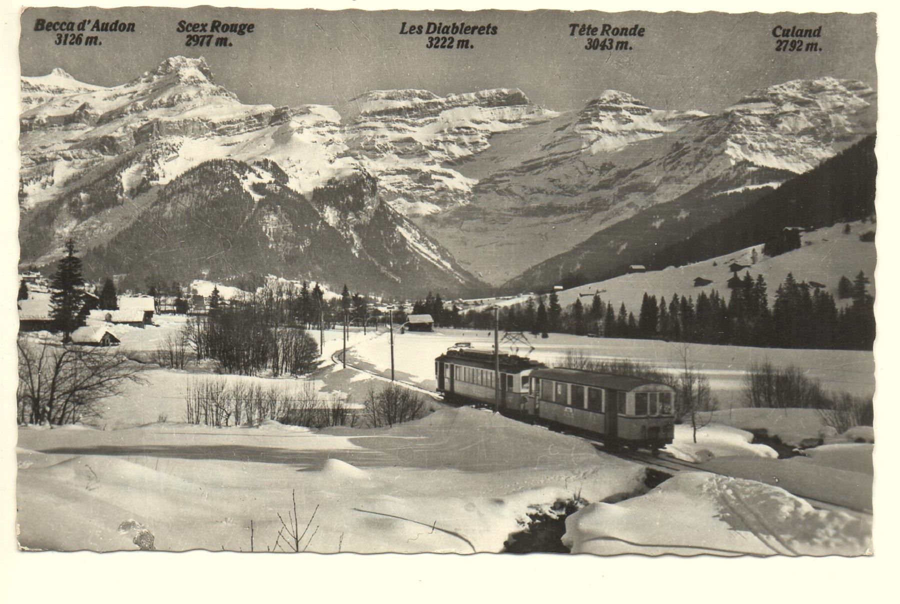 Ansichtskarten: LES DIABLERETS Bahn - Chemin de fer – Gebraucht aus Jona von philajona