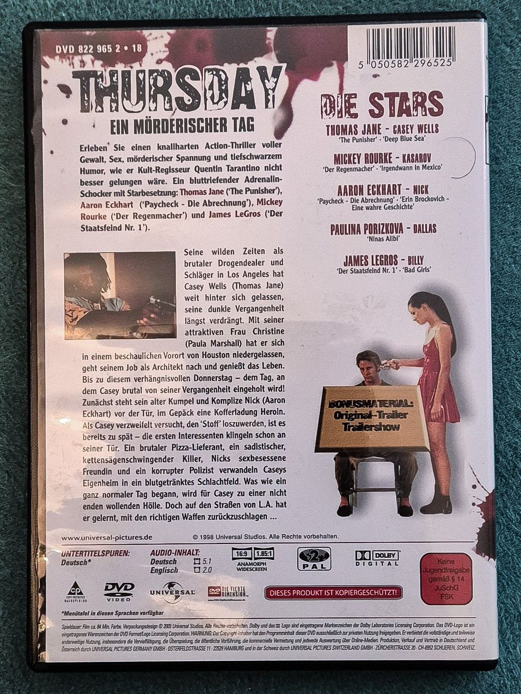 Tutti i DVDs: Thursday - Ein mörderischer Tag / Thomas Jane – Usato da Chur venduto da big_5zx8 1