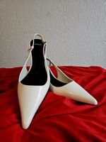Elegante Slingpumps von Mango, weiss, Grösse 36 - Neuwertig
