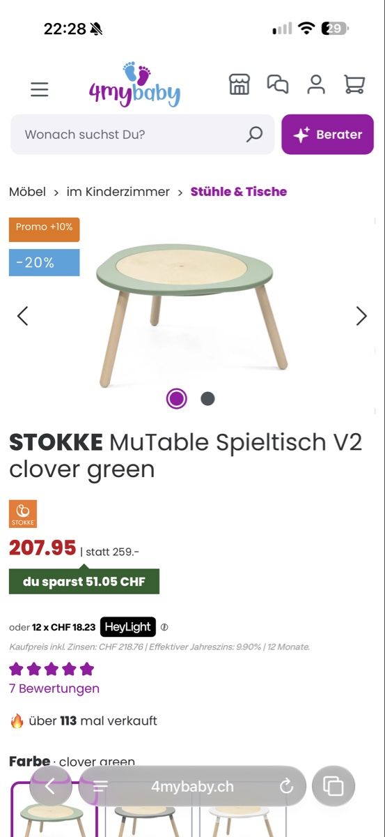 Tavoli: Stokke Mutable Spieltisch clover green – Nuovo (secondo la descrizione) da Au ZH venduto da ard_5zc2 2