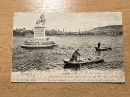 Alte Ansichtskarte Zuerich mit See, ca. 1909, Top Zustand!
