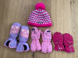 Eisbär Mütze mit 3x Handschuhe