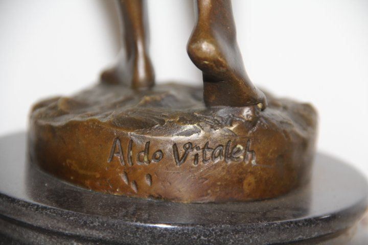 Sculture & Statue: Sculpture en bronze sur socle marbre . – Usato da Praz (Vully) venduto da pikuluka1 8