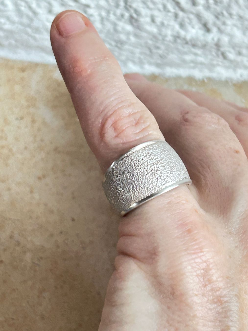 Anelli: Silberring feine Struktur  (53) – Usato da Laufen venduto da belleskulptur 1