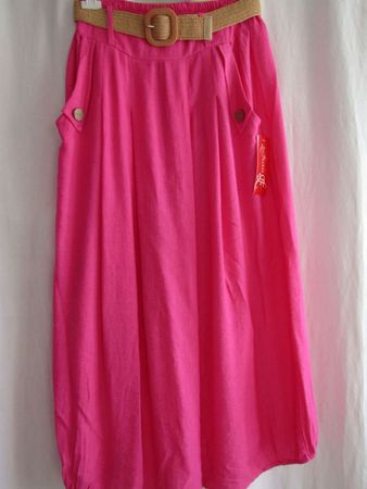 Gr. 46/52, Sommerrock in Pink mit Taschen von LesFreres
