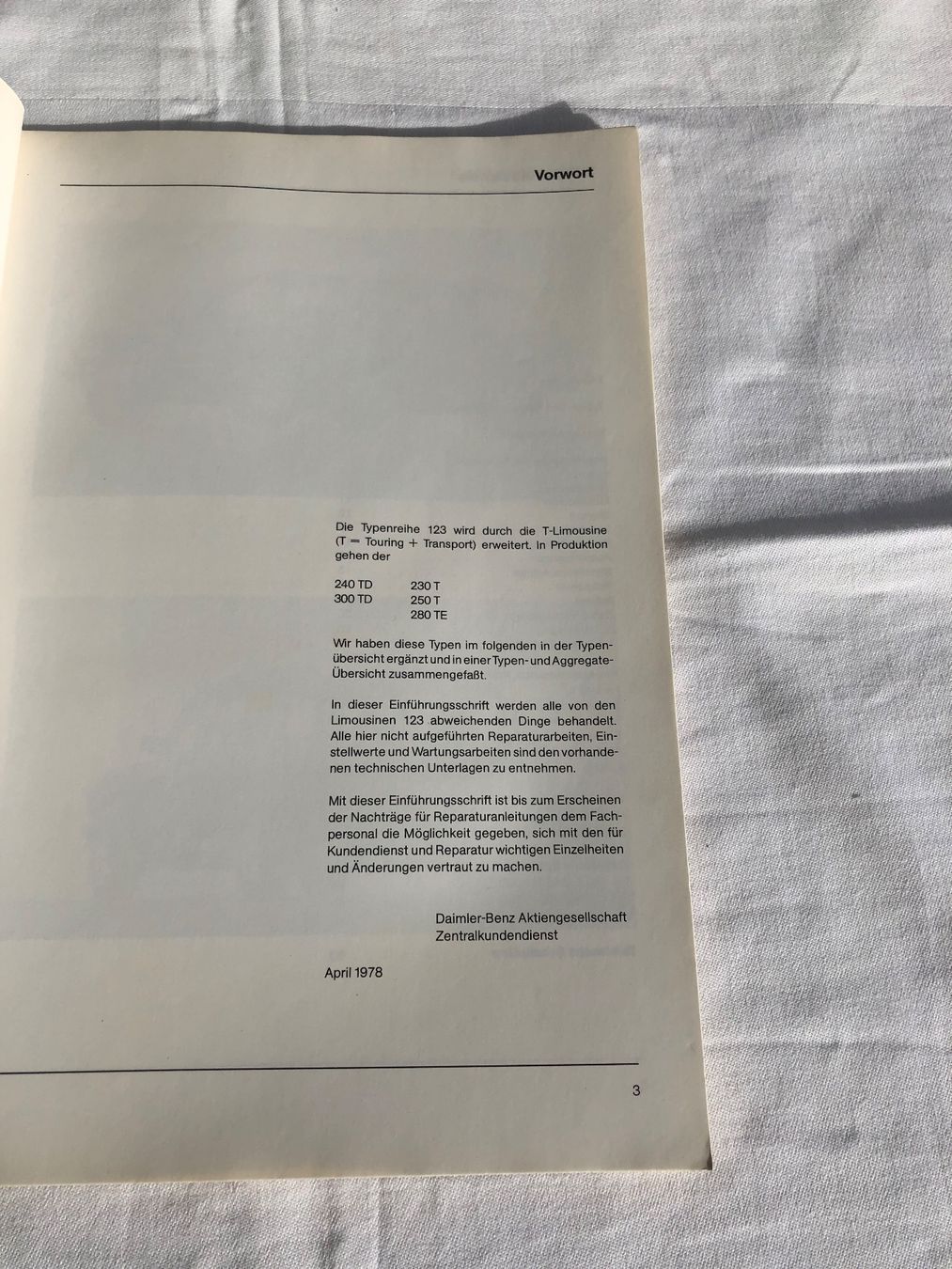 Libri: MB Oldtimer, Einf.Schrift Kundendienst, 123 T – Usato da Weesen venduto da shiva-5 1