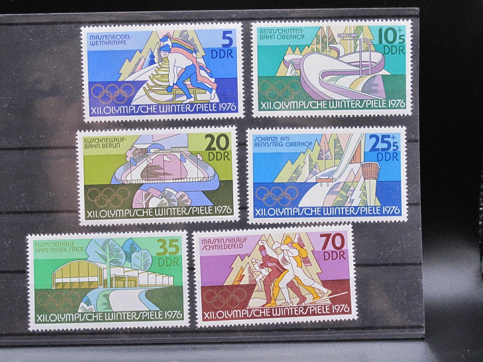 Tutti i francobolli: DDR 1975 Olympische Winterspiele ** – Usato da Wil SG venduto da fva01