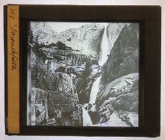 Glasdia USA Kalifornien: Yosemite Falls, um 1915
