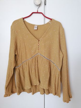 Musselin Blouse mit verspielten Details